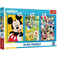 Trefl puzzel Disney Mickey Mouse en Friends 3x80 stukjes FSC Mix.