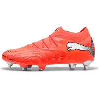 Puma Voetbalschoen 'Future 9 Ultimate' lichtgrijs / neonrood / zwart