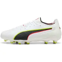 Puma Voetbalschoen 'King 20 Ultimate' lichtgroen / rood / zwart / wit