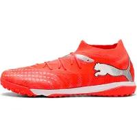Puma Voetbalschoen 'Future 9 Match' neonrood / zwart / zilver / wit