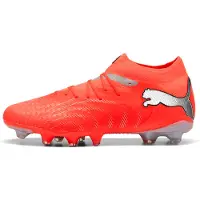 Puma Voetbalschoen 'Future 9 Pro' neonrood / zwart / zilver / wit