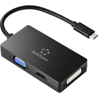 Renkforce RF-4633066 USB-C / HDMI / DVI / VGA adapter [1x USB-C stekker - 1x VGA-aansluiting, HDMI-aansluiting, DVI-aansluiting 24+5]