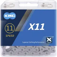 Kmc Fietsketting - - X11 - 118 schakels - Compatibel met Shimano, Campagnolo, SRAM - Grijs