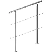 Monzana Trapleuning met 2 Spijlen RVS 100cm