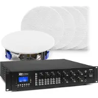 Power Dynamics 6-zone Bluetooth geluidsinstallatie van - 12 witte plafondspeakers + 360W versterker