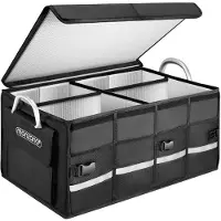 Monzana Kofferbak Organizer Zwart 60x35x30cm Geïsoleerd