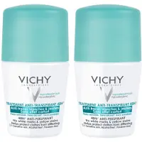 VICHY Deodorant Anti-Transpiratie Anti-Witte en Gele Vlekken 48h Duo 2x50 ml Roller