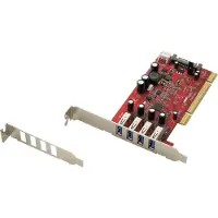 Renkforce 4-poorts USB 3.2 Gen 1 controllerkaart, USB-A, PCI