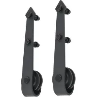 vidaXL Schuifdeurslotset, 183 cm, staal, zwart