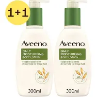 Aveeno Daily Moisturising Body Lotion | Normale tot Droge Huid 2x300 ml Lotion
