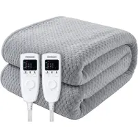 Monzana Elektrische Verwarmingsdeken Grijs 160x140cm met Timer