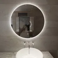 Boss & Wessing Spiegel bws luse rond met led verlichting dimbaar en spiegelverwarming 100 cm