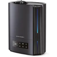 Erikssøn Luchtbevochtiger Hydra Comfort - 6 Liter - Geschikt voor Woonkamer, Kantoor, Slaapkamer, Babykamer - Met Aromatherapie - Zwart
