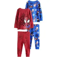 Next Nachtkledij 'License Snuggle' blauw / rood / zwart / wit