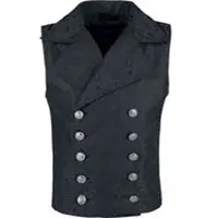 Gothicana by EMP - Gothic Bodywarmer - Baroque Vest - S tot 3XL - voor Mannen - zwart - Maat 3XL