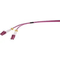Renkforce RF-4969080 Glasvezel Optische vezel Aansluitkabel 3.00 m Purper-rood [1x LC-stekker - 1x LC-stekker] 50/125 µ Multimode OM4