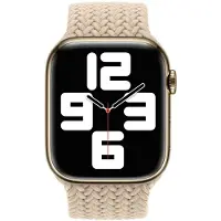 Apple Gevlochten solobandje voor de Watch | 44/45/46/49 mm - Maat 2 - Beige