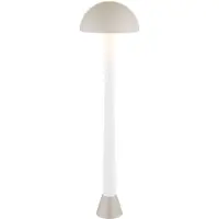 Globo Vloerlamp Merlin, crème / amber, Woon-/ Eetkamer, metaal, vloerlamp