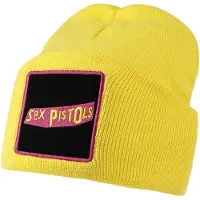 Sex Pistols Beanie - Amplified Collection - Patch Beanie - geel - Maat Standard
