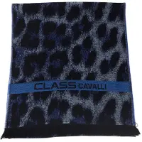 Cavalli Class Heren Blauwe Wol Sjaal