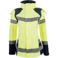 HKM softshell jas - Safety- neongeel/zilver - maat 164