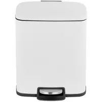 Salt & pepper Pedaalemmer Prullenbak 20L -33,5x32xH42cm wit Dust