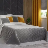 Markizeta VELVI Serie - Decoratieve Sprei - Koelgrijs - Pikante Elegant - 220x240cm