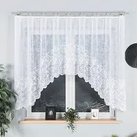 Markizeta KINGA Serie - Jacquard Gordijn - 300x140 cm - Wit - Vloeiende Patronen