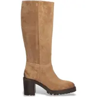 Alpe Dames Bruine Vallei Leren Laarzen (39), Leer, 5 tot 8 cm, Ritssluiting, Casual 521811