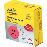 Avery Motivatiepunten Ø 19 mm, rood 3859 - 2 stuks