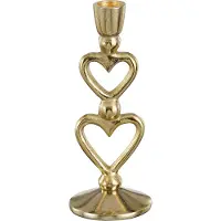 House of Seasons Kandelaar hart goud - l7,5xb7xh20cm