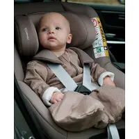 Lodger Hopper - Slaapzak baby met Afritsbare Mouwen - Bruin - 80cm - 2.4 TOG - Autostoel - Winterslaapzak