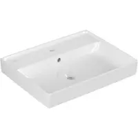 Villeroy & Boch Collaro wastafel - 60x47cm - met overloop 1 kraangat wit 4a336001