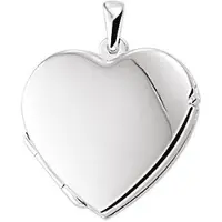 The Jewelry Collection Zilver Gerhodineerde Medaillon hart 1329961