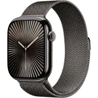 Apple Watch Series 10 4G 46mm Titanium Zwart Milanese Band M/L