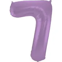 Folat - Folieballon Cijfer 7 Paars Metallic Mat - 86 cm