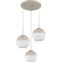 Globo 3 Lichts Hanglamp Ragusa Rond Zand Bruin