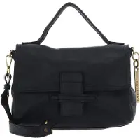 Caterina Lucchi Leren schoudertas Parma Maria Shoulder Bag Nero zwart