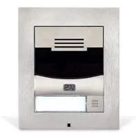 2N Telecommunications Bel + deurintercom, IP Solo deurstation zonder camera, wandmontage, zilver (Ethernet, Bedraad)