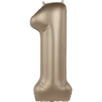 Folat - Folieballon Cijfer 1 Starlight Gold - 86 cm