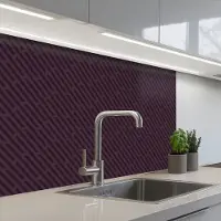 KitchenYeah Keuken achterwand 80x60 cm - Spatscherm zelfklevend Donker - Paars - Patroon - Strepen - Muurbeschermer - Spatwand fornuis