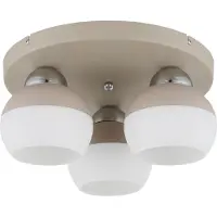 Globo Plafondlamp Ragusa 3 Lichts Zand Bruin
