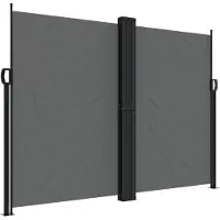 vidaXL Tuinscherm uittrekbaar 180x1200 cm antracietkleurig