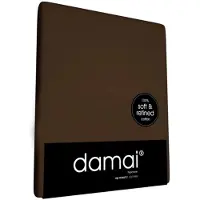Damai Topper Hoeslaken 12 cm Brownie (Katoen)-90 x 190 cm