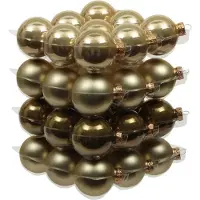Othmar decorations Kleine kerstballen - 36x st - goud/groen - 4 cm - glas - mat/glans - kerstversiering