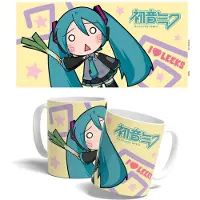 POPbuddies Hatsune Miku Mok / Beker Miku Chibi Leek Girl 325 ml Cups & Mok / Bekers