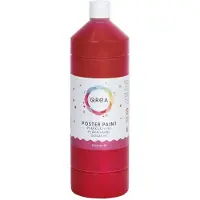 Qrea - Plakkaatverf rood 1000ml | Fles a 1000 milliliter | 6 stuks