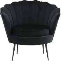 Ebuy24 Nice fauteuil velours zwart.