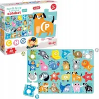 Czuczu Alfabetpuzzel met de Straat - Leer Letters & Dieren - 96x64cm