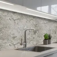 KitchenYeah Keuken achterwand 150x60 cm - Spatscherm zelfklevend Beton - Grijs - Muur - Muurbeschermer - Spatwand fornuis